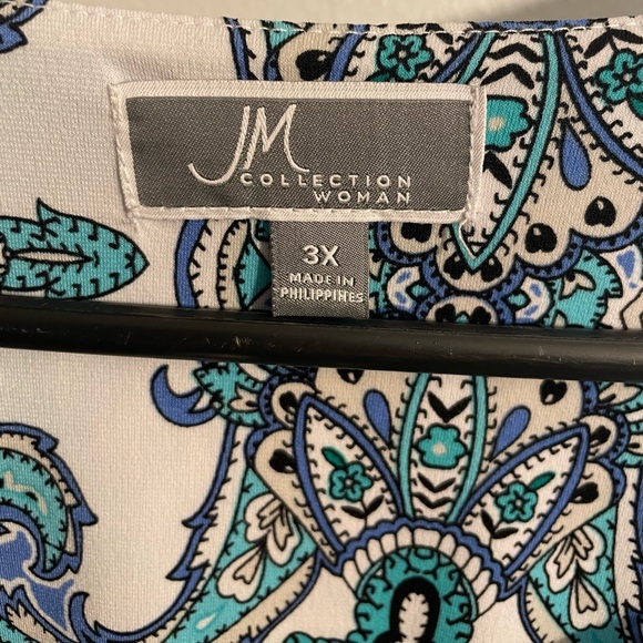 Beautiful J M Collection Cold Shoulder Top 3X - Picture 5 of 5